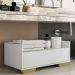 Gabinete Armário Banheiro 80cm Multimóveis V5001 Branco/Natural