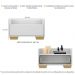 Gabinete Armário Banheiro 80cm Multimóveis V5001 Branco/Natural