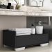 Gabinete Armário Banheiro 80cm Multimóveis V5001 Preto/Branco