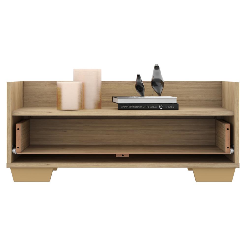Gabinete Armário Banheiro 80cm Multimóveis V5001 Rustic/Branco/Natural