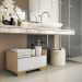 Gabinete Armário Banheiro 80cm Multimóveis V5001 Rustic/Branco/Natural