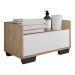 Gabinete Armário Banheiro 80cm Multimóveis V5001 Rustic/Branco/Preto