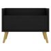 Gabinete Armário Banheiro 80cm Retrô Multimóveis V5000 Preto/Natural