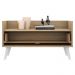 Gabinete Armário Banheiro 80cm Retrô Multimóveis V5000 Rustic/Branco