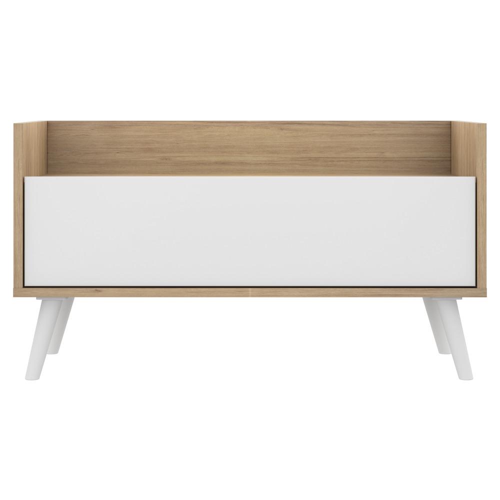 Gabinete Armário Banheiro 80cm Retrô Multimóveis V5000 Rustic/Branco