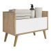 Gabinete Armário Banheiro 80cm Retrô Multimóveis V5000 Rustic/Branco/Natural
