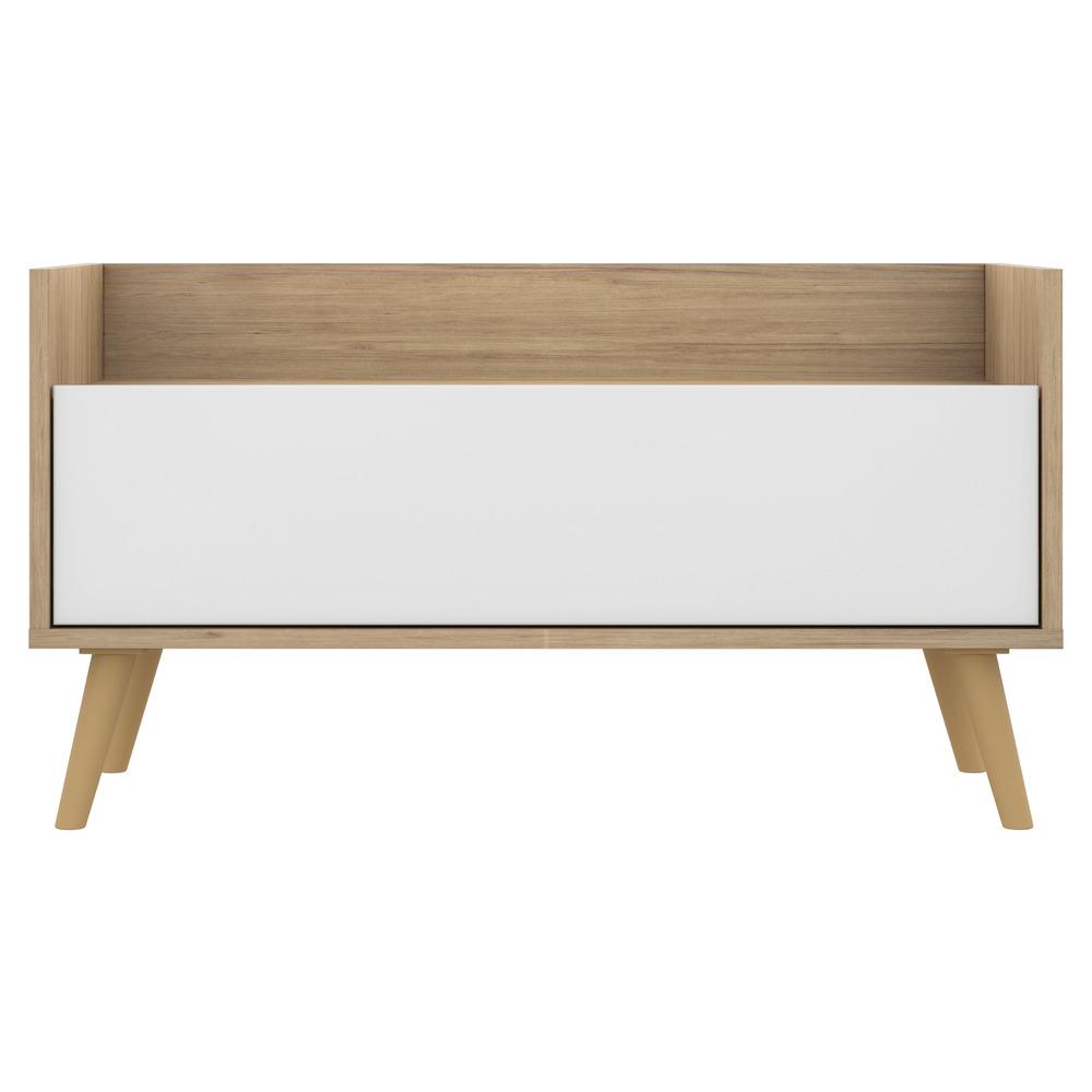 Gabinete Armário Banheiro 80cm Retrô Multimóveis V5000 Rustic/Branco/Natural