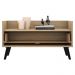 Gabinete Armário Banheiro 80cm Retrô Multimóveis V5000 Rustic/Branco/Preto