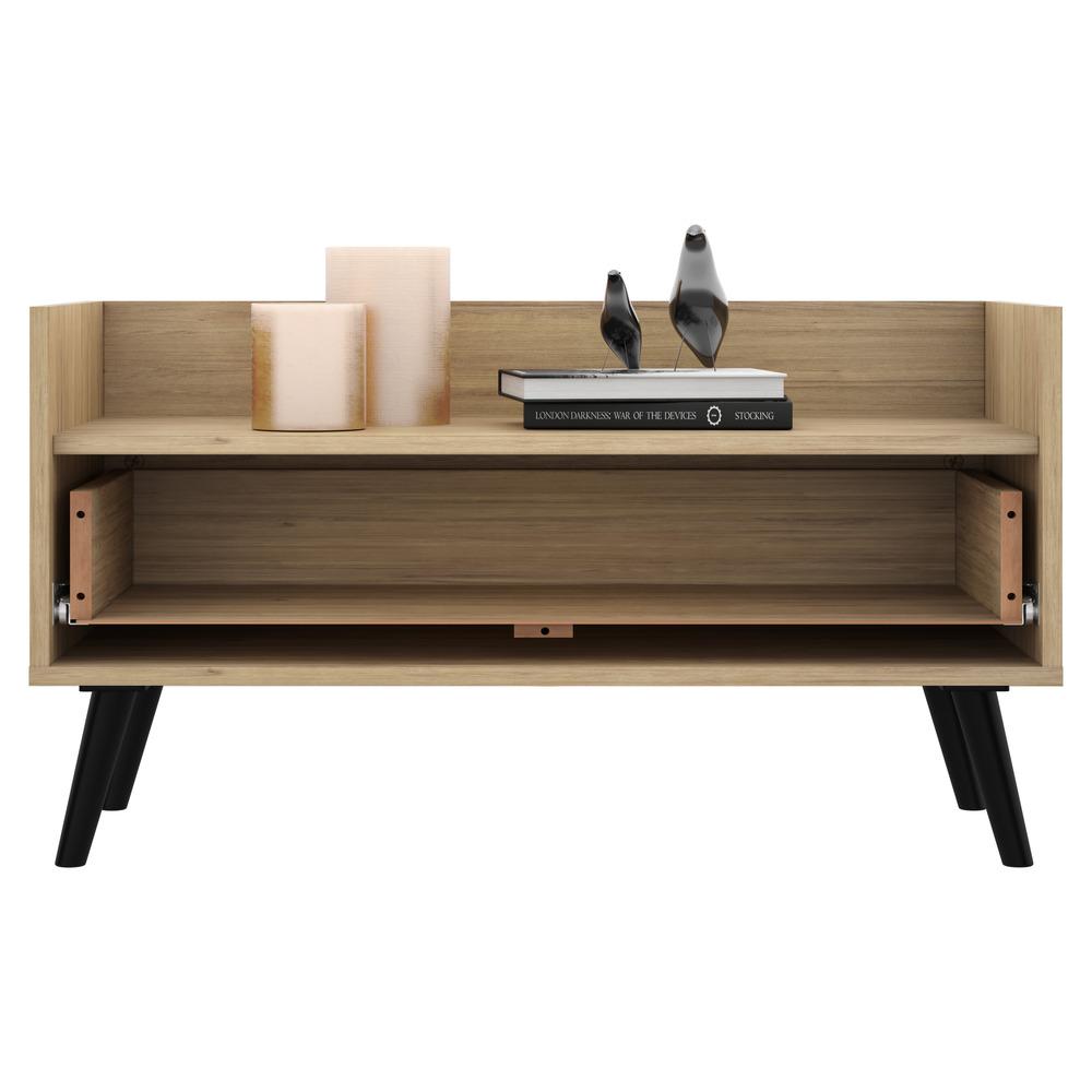 Gabinete Armário Banheiro 80cm Retrô Multimóveis V5000 Rustic/Branco/Preto