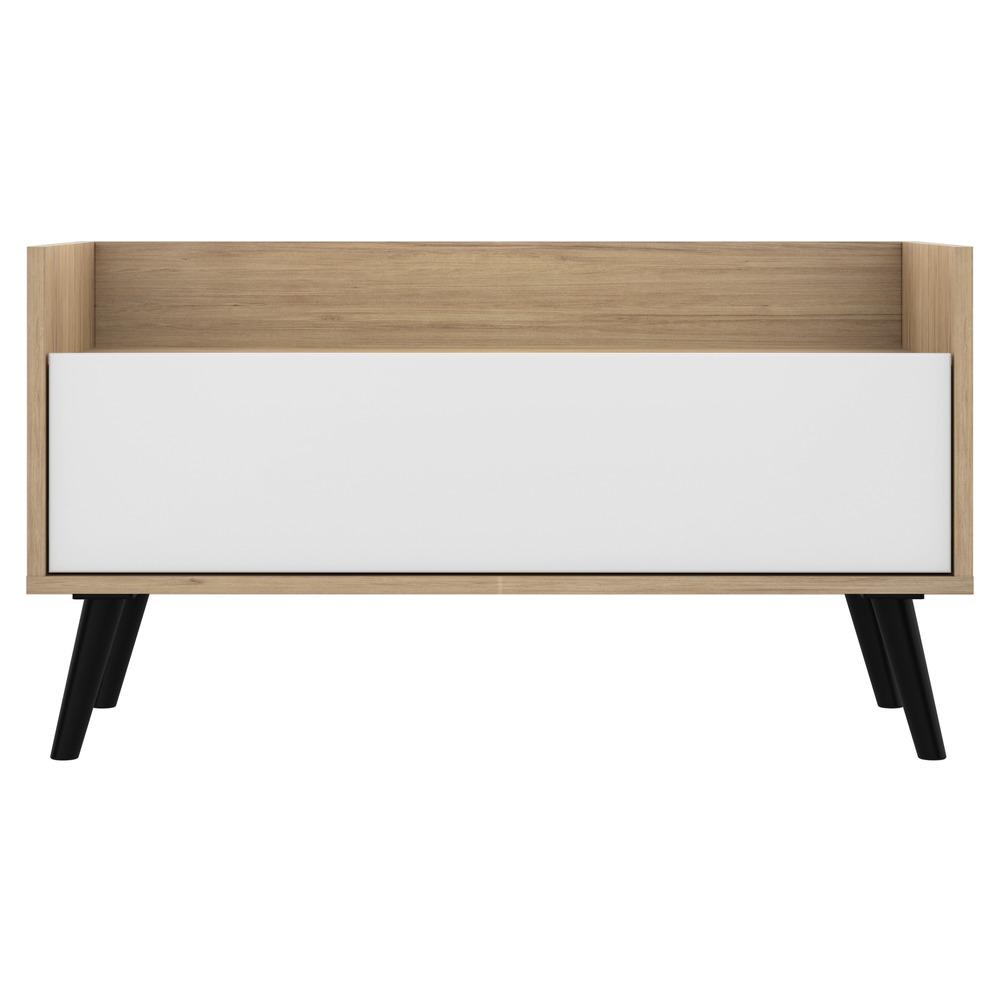 Gabinete Armário Banheiro 80cm Retrô Multimóveis V5000 Rustic/Branco/Preto
