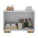 Gabinete Armário de Banheiro 62,5cm 2 Portas com Pés Multimóveis MP5046 Branco/Natural