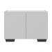 Gabinete Armário de Banheiro 62,5cm 2 Portas com Pés Multimóveis MP5046 Branco/Preto