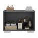 Gabinete Armário de Banheiro 62,5cm 2 Portas com Pés Multimóveis MP5046 Grafite/Branco