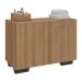 Gabinete Armário de Banheiro 62,5cm 2 Portas com Pés Multimóveis MP5046 Rustic/Preto