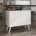 Gabinete Armário de Banheiro 62,5cm Retrô 2 Portas Multimóveis MP5045 Branco