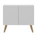Gabinete Armário de Banheiro 62,5cm Retrô 2 Portas Multimóveis MP5045 Branco/Natural