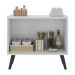 Gabinete Armário de Banheiro 62,5cm Retrô 2 Portas Multimóveis MP5045 Branco/Preto