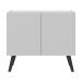 Gabinete Armário de Banheiro 62,5cm Retrô 2 Portas Multimóveis MP5045 Branco/Preto