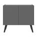 Gabinete Armário de Banheiro 62,5cm Retrô 2 Portas Multimóveis MP5045 Grafite/Preto