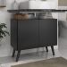 Gabinete Armário de Banheiro 62,5cm Retrô 2 Portas Multimóveis MP5045 Preto