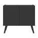 Gabinete Armário de Banheiro 62,5cm Retrô 2 Portas Multimóveis MP5045 Preto