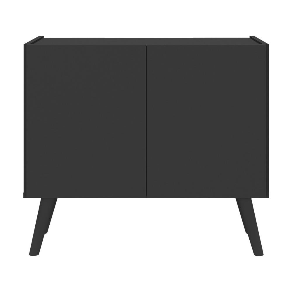 Gabinete Armário de Banheiro 62,5cm Retrô 2 Portas Multimóveis MP5045 Preto