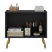 Gabinete Armário de Banheiro 62,5cm Retrô 2 Portas Multimóveis MP5045 Preto/Natural