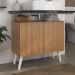 Gabinete Armário de Banheiro 62,5cm Retrô 2 Portas Multimóveis MP5045 Rustic/Branco