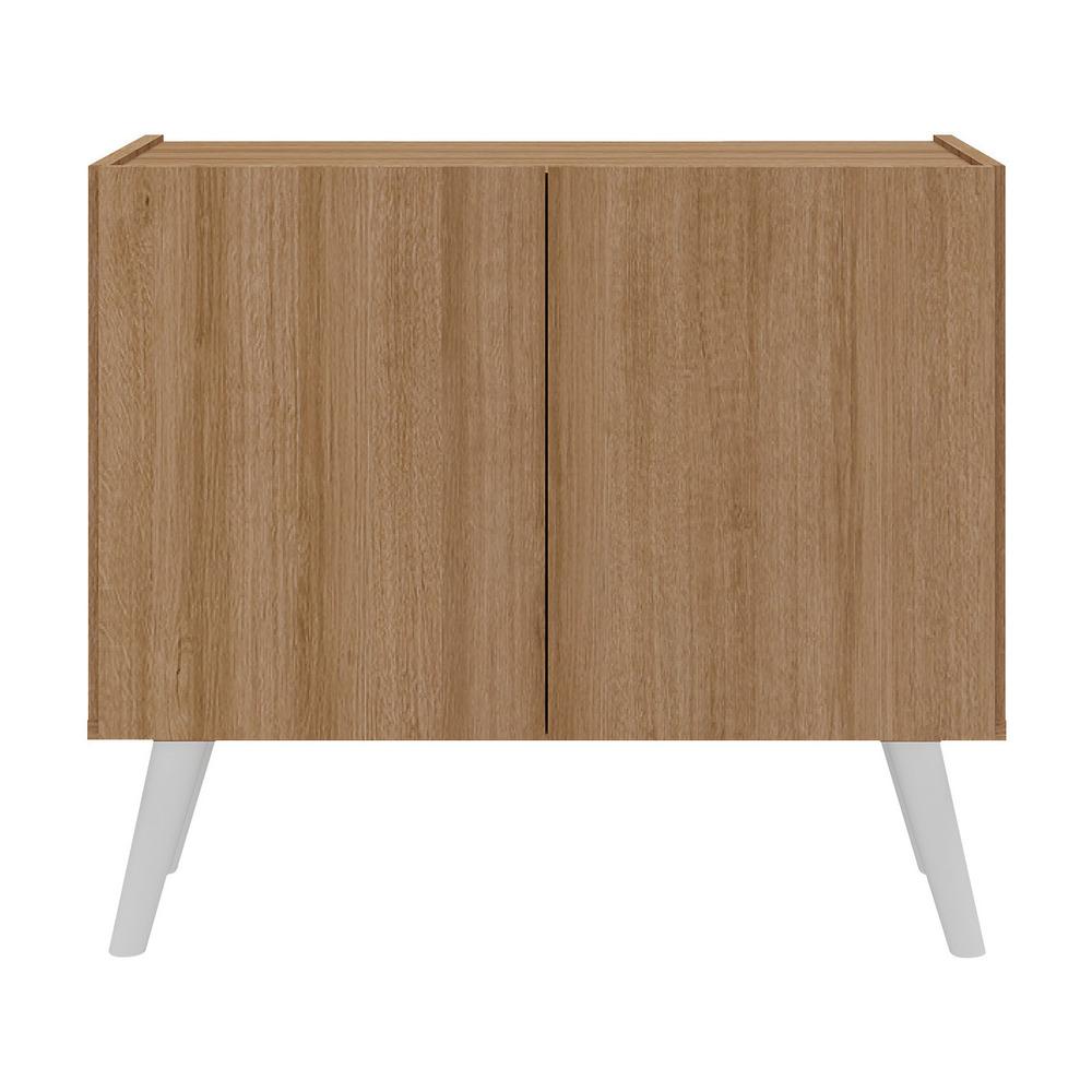 Gabinete Armário de Banheiro 62,5cm Retrô 2 Portas Multimóveis MP5045 Rustic/Branco