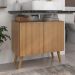 Gabinete Armário de Banheiro 62,5cm Retrô 2 Portas Multimóveis MP5045 Rustic/Natural