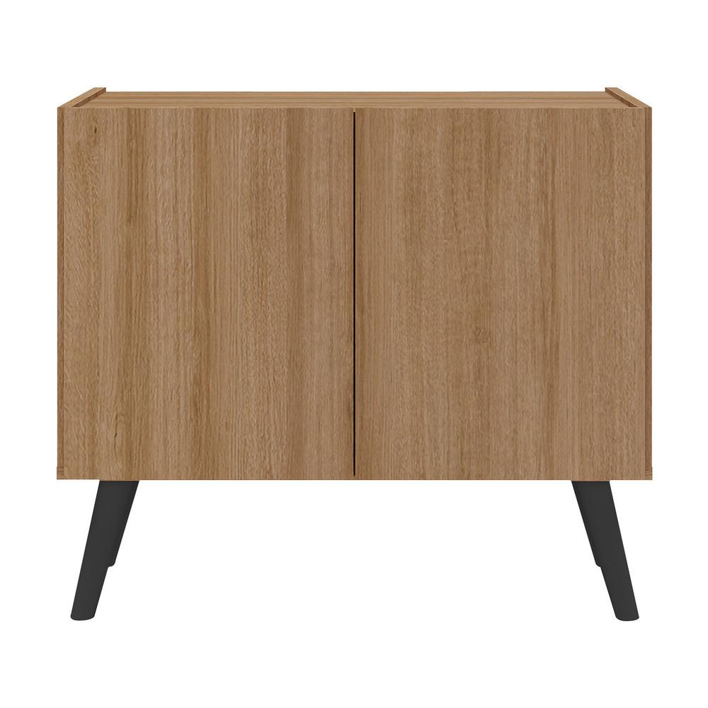 Gabinete Armário de Banheiro 62,5cm Retrô 2 Portas Multimóveis MP5045 Rustic/Preto