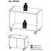 Gabinete Armário de Banheiro 62,5cm com Rodízios 2 Portas Multimóveis MP5043 Branco