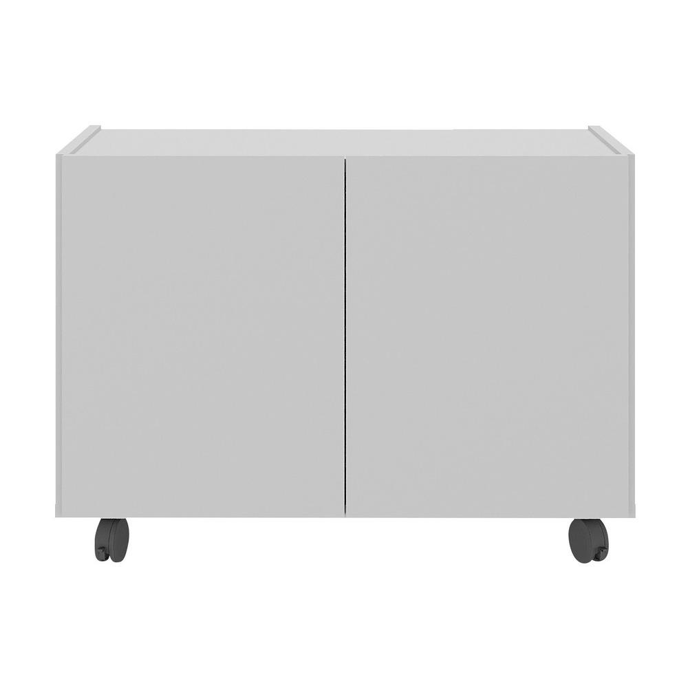 Gabinete Armário de Banheiro 62,5cm com Rodízios 2 Portas Multimóveis MP5043 Branco