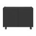 Gabinete Armário de Banheiro 62,5cm com Rodízios 2 Portas Multimóveis MP5043 Preto