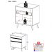 Gabinete Banheiro 1 Porta e 1 Gaveta Retrô 70cm Multimóveis V5024 Branco