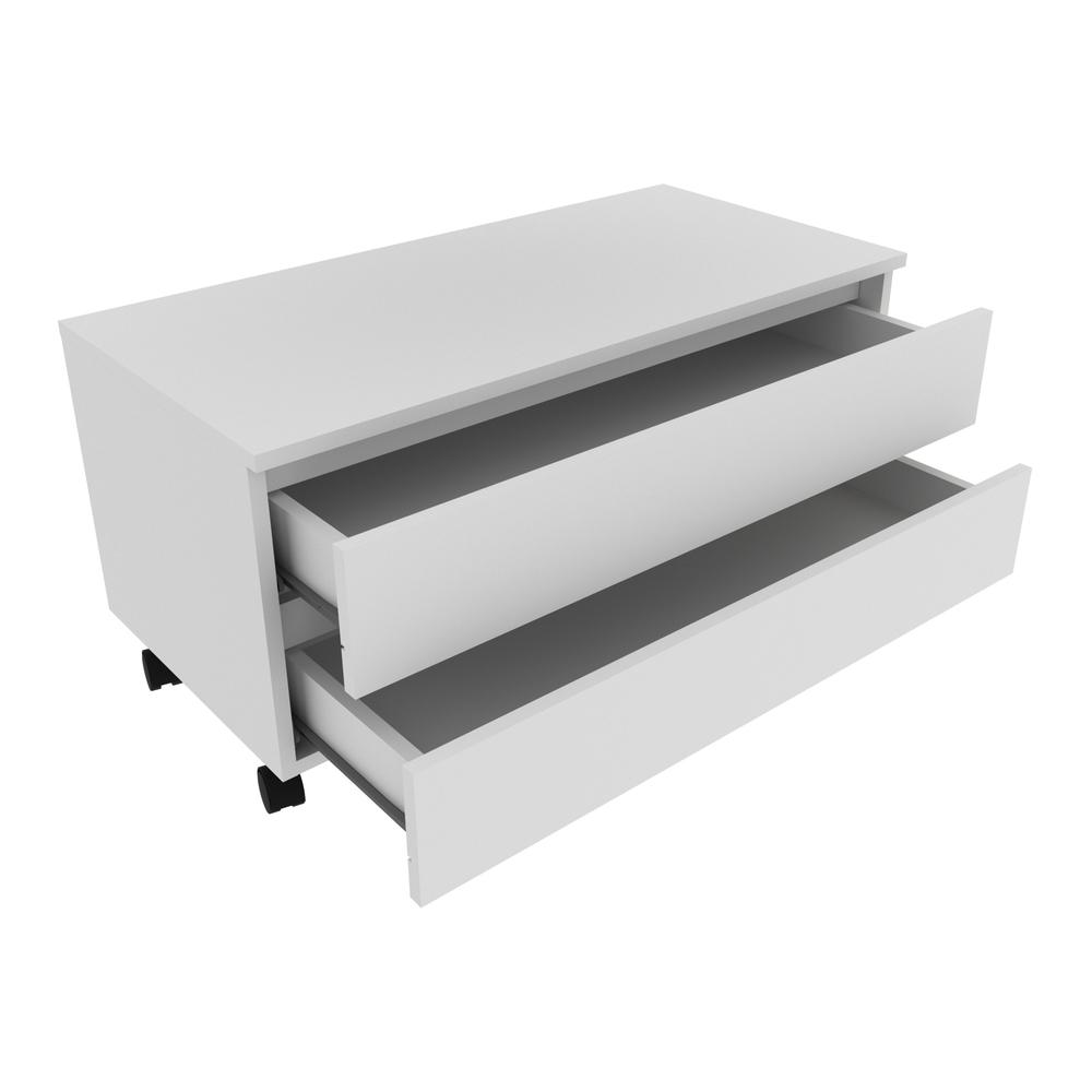 Gabinete Banheiro 2 Gavetas com Rodízios 80cm Multimóveis CR10083 Branco