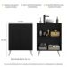 Gabinete Banheiro 2 Portas Retrô 63cm Multimóveis MP5006 Preto/Branco
