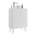 Gabinete Banheiro 2 Portas Retrô 63cm Multimóveis V5006 Branco