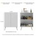 Gabinete Banheiro 2 Portas Retrô 63cm Multimóveis V5006 Branco
