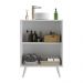 Gabinete Banheiro 2 Portas Retrô 63cm Multimóveis V5006 Branco