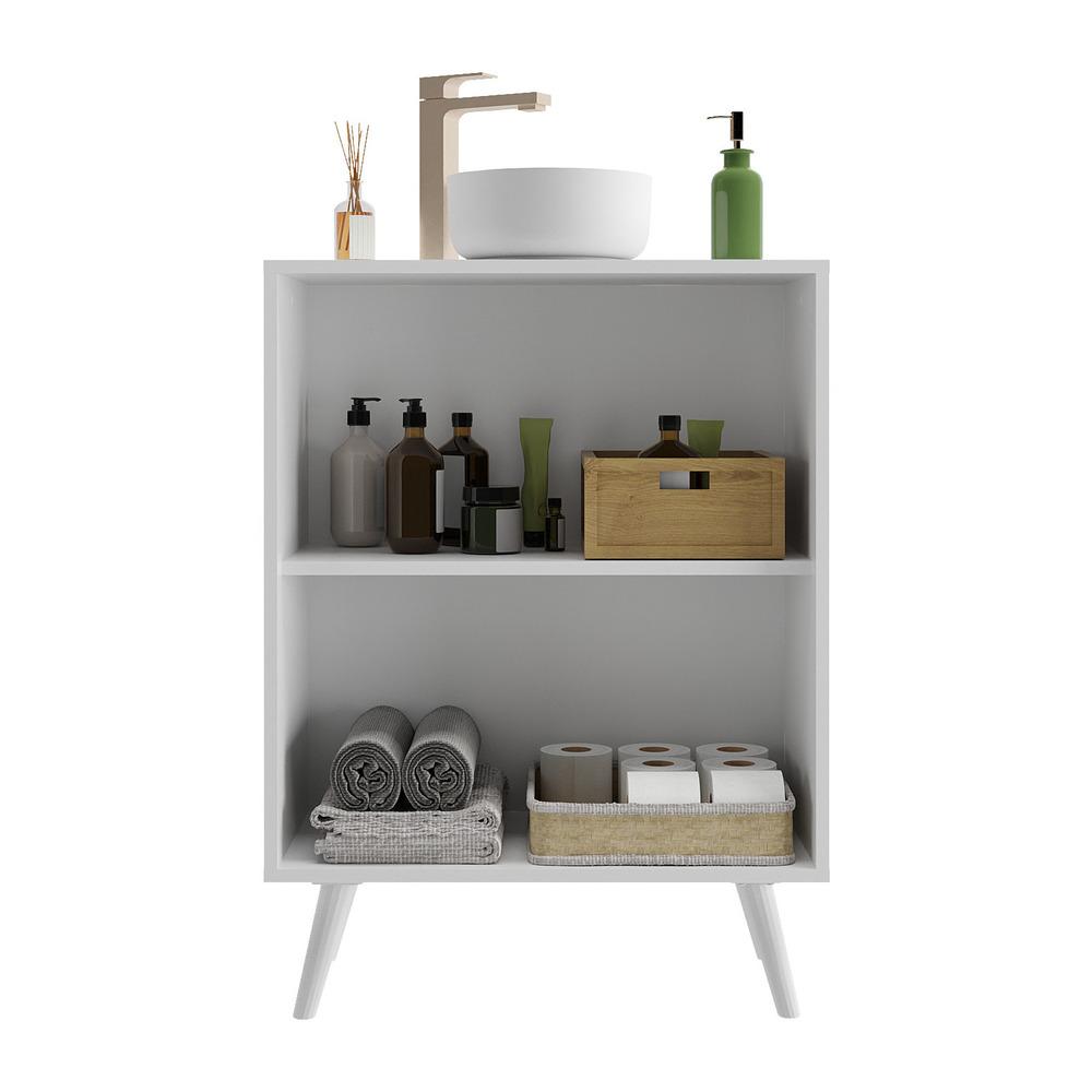 Gabinete Banheiro 2 Portas Retrô 63cm Multimóveis V5006 Branco