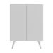Gabinete Banheiro 2 Portas Retrô 63cm Multimóveis V5006 Branco