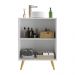 Gabinete Banheiro 2 Portas Retrô 63cm Multimóveis V5006 Branco/Natural
