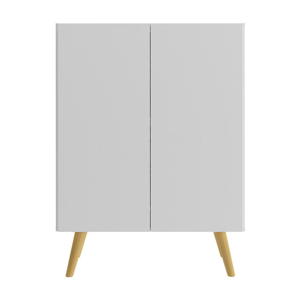 Gabinete Banheiro 2 Portas Retrô 63cm Multimóveis V5006 Branco/Natural