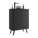 Gabinete Banheiro 2 Portas Retrô 63cm Multimóveis V5006 Preto