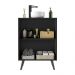 Gabinete Banheiro 2 Portas Retrô 63cm Multimóveis V5006 Preto