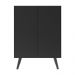 Gabinete Banheiro 2 Portas Retrô 63cm Multimóveis V5006 Preto