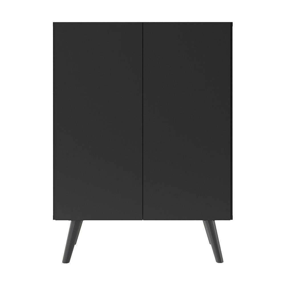 Gabinete Banheiro 2 Portas Retrô 63cm Multimóveis V5006 Preto
