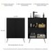 Gabinete Banheiro 2 Portas Retrô 63cm Multimóveis V5006 Preto/Branco