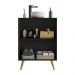 Gabinete Banheiro 2 Portas Retrô 63cm Multimóveis V5006 Preto/Natural